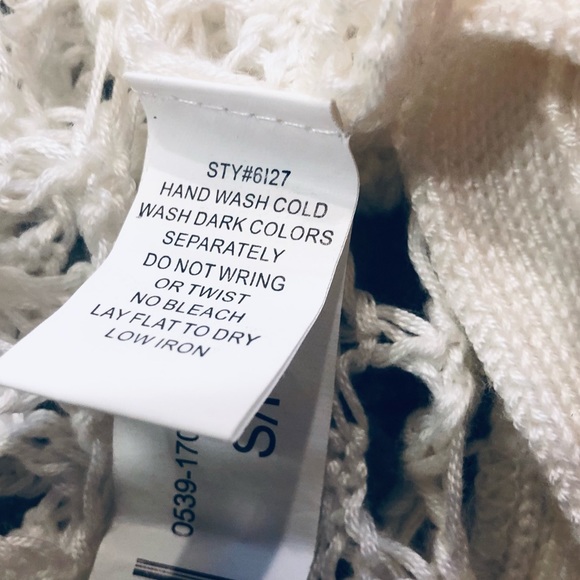 Streetwear Society Crochet Shrug Cover up Cream Sweater Size S/P - Picture 9 of 13